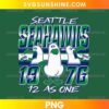 Seattle Seahawks 1976 Seagulls Mine PNG vintage football fan design with funny cartoon seagulls