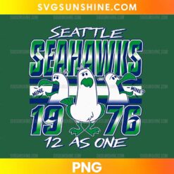 Seattle Seahawks 1976 Seagulls Mine PNG vintage football fan design with funny cartoon seagulls