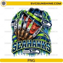 Seattle Seahawks Freddy Krueger PNG Put Me In The Game Halloween digital download design for football fans