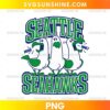 Seattle Seahawks Seagulls Finding Nemo PNG funny retro football fan design with cartoon seagulls