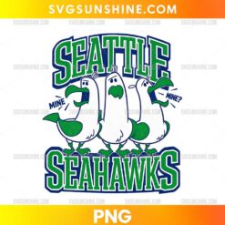 Seattle Seahawks Seagulls Finding Nemo PNG funny retro football fan design with cartoon seagulls