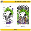 Snoopy Beetlejuice Halloween PNG front design with green hair striped costume and spooky Halloween elements