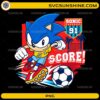 Sonic Soccer Score PNG football cartoon design with soccer ball and score graphic for sublimation and Cricut