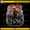 Thriller Night Michael Jackson Halloween PNG with zombie dancers graveyard bats and full moon horror design