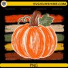 Vintage Pumpkin PNG featuring a rustic orange pumpkin with colorful autumn brushstroke accents