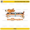 Walt Disney World Corgi Monorail PNG featuring a cute corgi dog combined with a monorail-inspired design