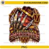 Washington Commanders Freddy Krueger PNG horror football design with Put Me In The Game text and burgundy gold team colors