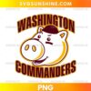 Washington Commanders Hamm Pig PNG retro football cartoon design with vintage team-inspired colors