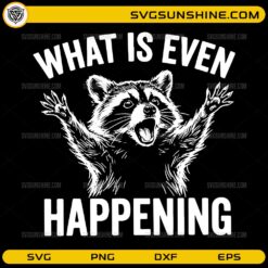 What Is Even Happening Raccoon SVG funny raccoon meme design with confused raccoon illustration