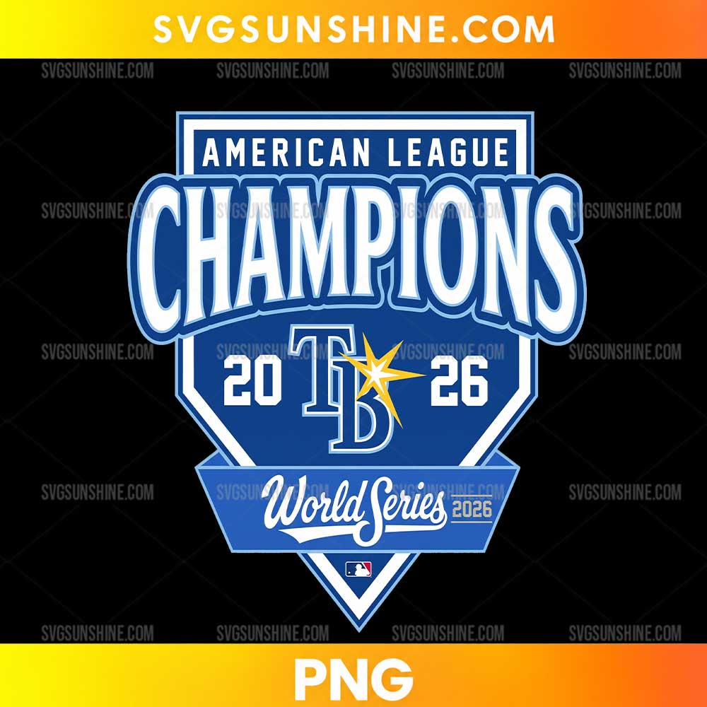2026 Tampa Bay Rays Championship Shield PNG featuring blue and white Champions lettering, a TB-inspired emblem, and a gold star.