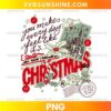Disney Christmas Magic PNG featuring vintage red Christmas lettering, a fairytale castle postcard, a festive train, candy cane, holly leaves, ornaments, and stars.