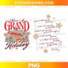 Grand Holiday Gingerbread Castle PNG featuring a grand red-roofed castle, vintage Christmas lettering, golden gingerbread stars, and a handwritten holiday baking recipe.