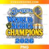Milwaukee Brewers 2026 Champions PNG featuring blue World Series lettering, golden Champions text, a metallic trophy, and decorative stars