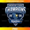 Tampa Bay Rays 2026 World Series Champions PNG featuring a navy shield, metallic silver lettering, a gold star, and a TB emblem.