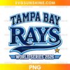 Tampa Bay Rays World Series 2026 PNG featuring oversized navy blue Rays lettering, bright blue and white outlines, a golden star, and bold championship text.
