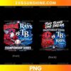 Two Teams One Dream ALCS 2026 PNG featuring Cleveland Guardians and Tampa Bay Rays graphics, crossed baseball bats, stadium scenery, and red and blue colors.