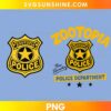 Zootopia Police Department PNG featuring a yellow police badge emblem and themed typography