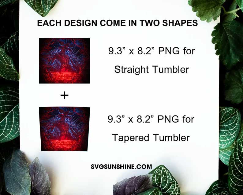 Demogorgon Stranger Things 4 Tumbler Design PNG File Digital Download